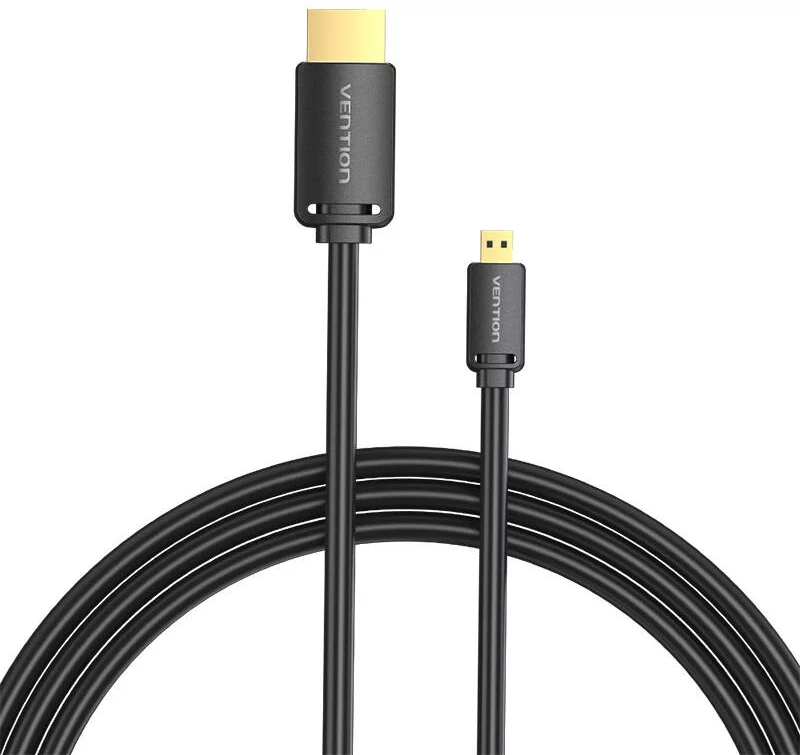 Kábel Vention HDMI-D Male to HDMI-A Male 4K HD Cable 1.5m AGIBG (Black)