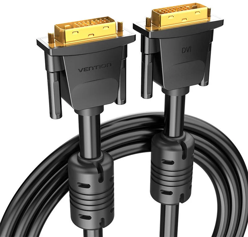 Levně Kabel Vention DVI(24+1) Male to Male Cable 1m EAABF (Black)