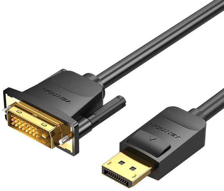 Kábel  Vention DisplayPort to DVI Cable 1.5mHAFBG (Black)