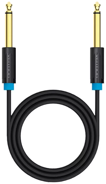 Kábel Vention 6.35mm TS Male to Male Audio Cable 1m BAABF (black)