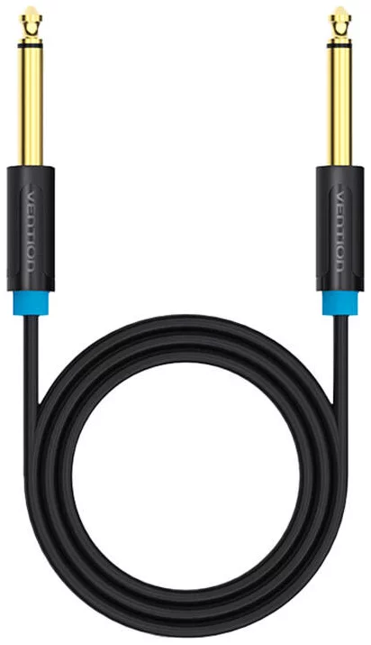 Levně Kabel Vention 6.35mm TS Male to Male Audio Cable 2m BAABH (black)