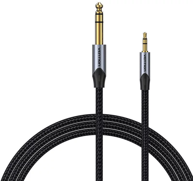 E-shop Kábel Vention 3.5mm TRS Male to 6.35mm Male Audio Cable 5m BAUHJ Gray