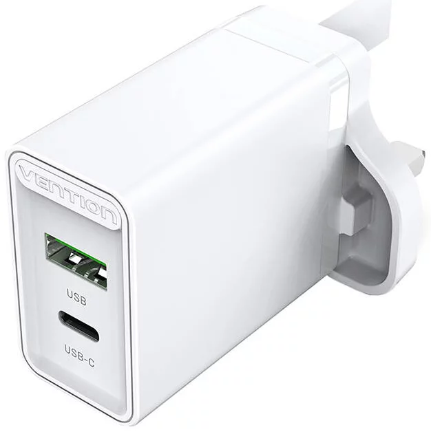 Nabíječka Vention USB(A+C) Wall Charger FBBW0-UK (18W/20W) UK White