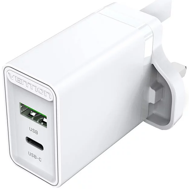 Nabíjačka Vention USB(A+C) Wall Charger FBBW0-UK (18W/20W) UK White