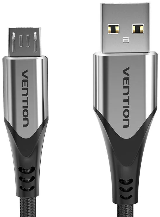 Kábel Vention USB 2.0 A to Micro-B 3A cable 1.5m COAHG gray