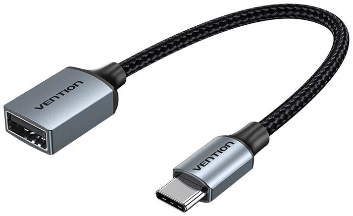 Redukcia Vention USB-C 2.0 Male to USB-A Female OTG Cable CCWHB 0.15m, Gray