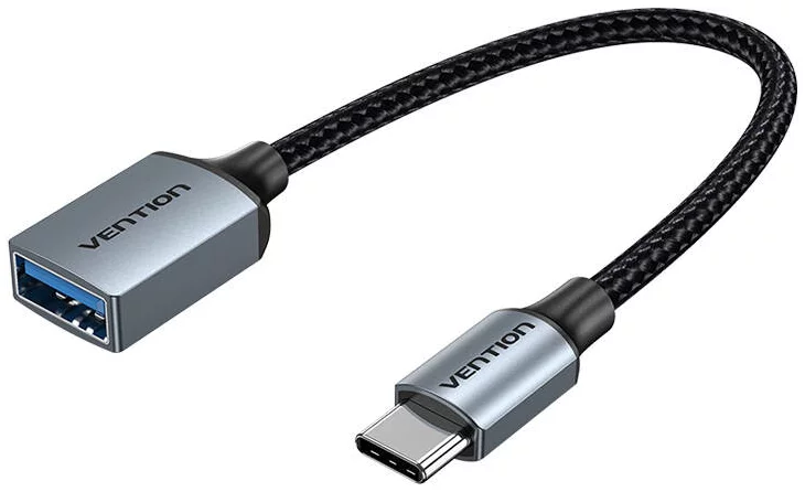 Redukce Vention USB 3.0 Male to USB Female OTG Cable 0.15m CCXHB (gray)