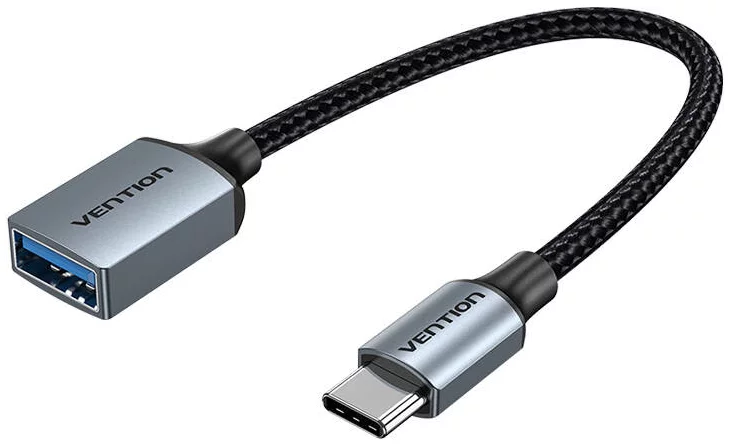 Redukcia Vention USB 3.0 Male to USB Female OTG Cable 0.15m CCXHB (gray)