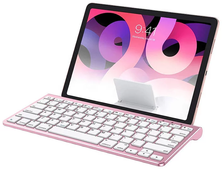Levně Klávesnice Omoton Wireless iPad keyboard KB088 with tablet holder (rose golden)