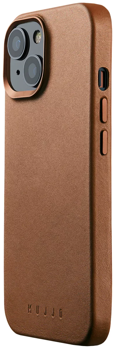Levně Kryt Mujjo Full Leather Case with MagSafe for iPhone 15- Tan