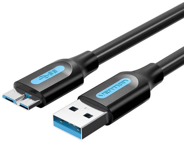 Kábel Vention Flat USB 3.0 A to Micro-B cable COPBH 2A 2m Black