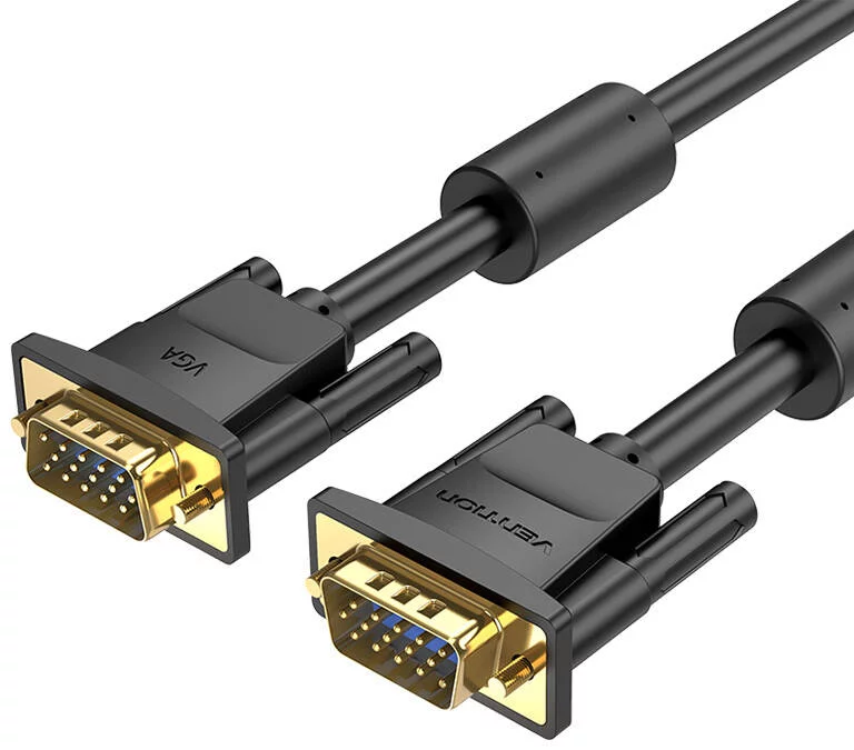 Kábel Vention VGA (3+6) Cable with Ferrite Cores DAEBI 3m, 1080P 60Hz (Black)