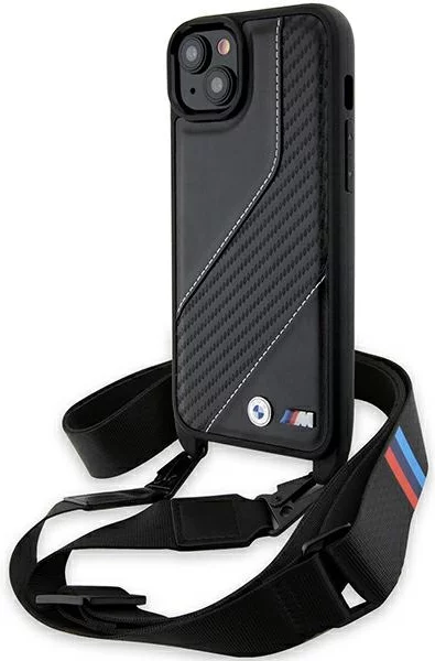 E-shop Kryt BMW BMHCP15M23PSCCK iPhone 15 Plus 6.7" black hardcase M Edition Carbon Stripe & Strap (BMHCP15M23PSCCK)