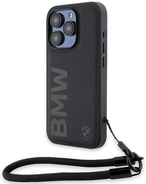 E-shop Kryt BMW BMHCP15X23RMRLK iPhone 15 Pro Max 6.7" black hardcase Signature Leather Wordmark Cord (BMHCP15X23RMRLK)