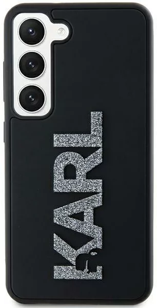 Kryt Karl Lagerfeld KLHCS23L3DMBKCK S23 Ultra S918 black hardcase 3D Rubber Glitter Logo (KLHCS23L3DMBKCK)