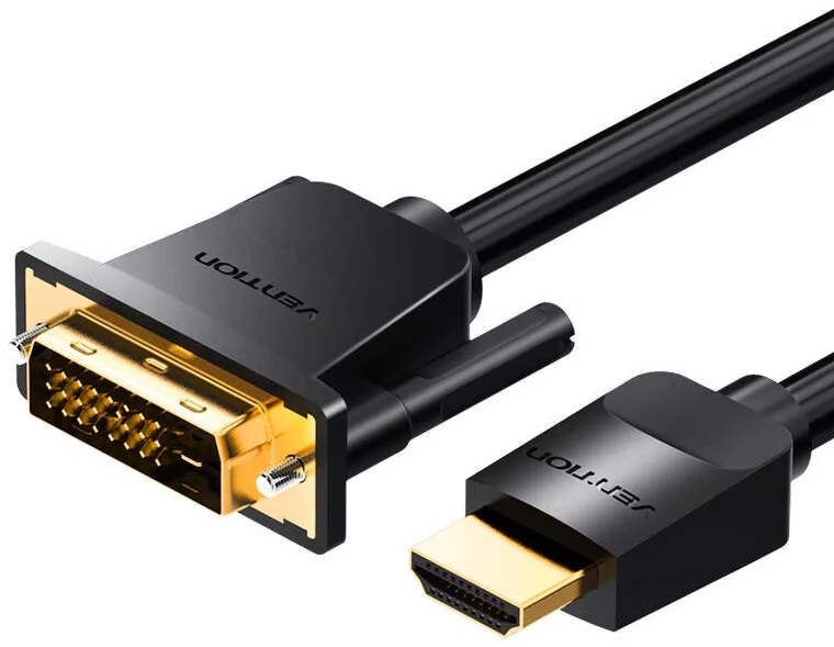 Levně Kabel Vention HDMI to DVI (24+1) Cable ABFBG 1,5m, 4K 60Hz/ 1080P 60Hz (Black)