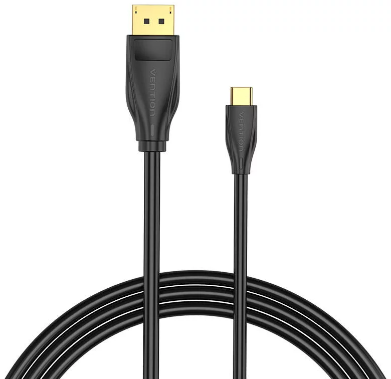 Kábel Vention USB-C to DisplayPort 1.4 Cable CGYBH, 2m, 8K 60Hz/4K 120Hz (black)