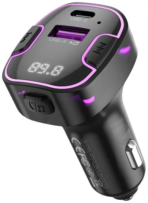 Levně Nabíječka XO Car charger BCC12 Bluetooth MP3+5V3.1A (black)