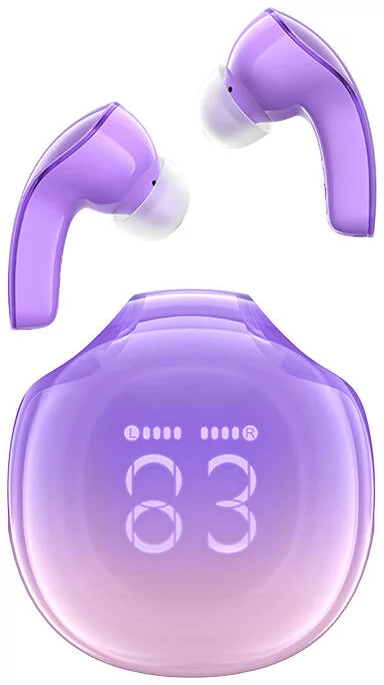 Levně Sluchátka Acefast Earphones TWS T9, Bluetooth 5.3, IPX4 (grape purple)