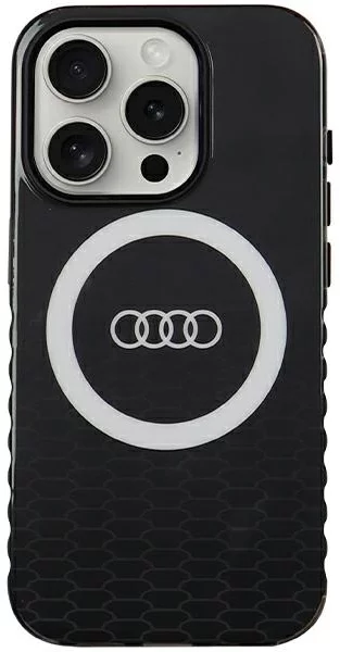 Levně Kryt Audi IML Big Logo MagSafe Case iPhone 15 Pro 6.1" black hardcase AU-IMLMIP15P-Q5/D2-BK (AU-IMLMIP15P-Q5/D2-BK)