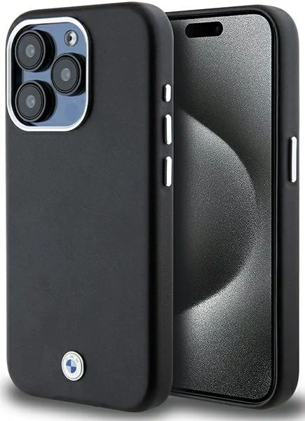 E-shop Kryt BMW BMHMP15L23PUFWK iPhone 15 Pro 6.1" black Signature Wrapped Metal MagSafe (BMHMP15L23PUFWK)