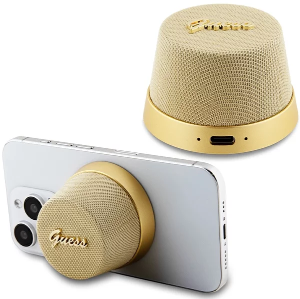 Levně Reproduktor Guess Bluetooth GUWSC3ALSMD Speaker Stand gold Magnetic Script Metal (GUWSC3ALSMD)