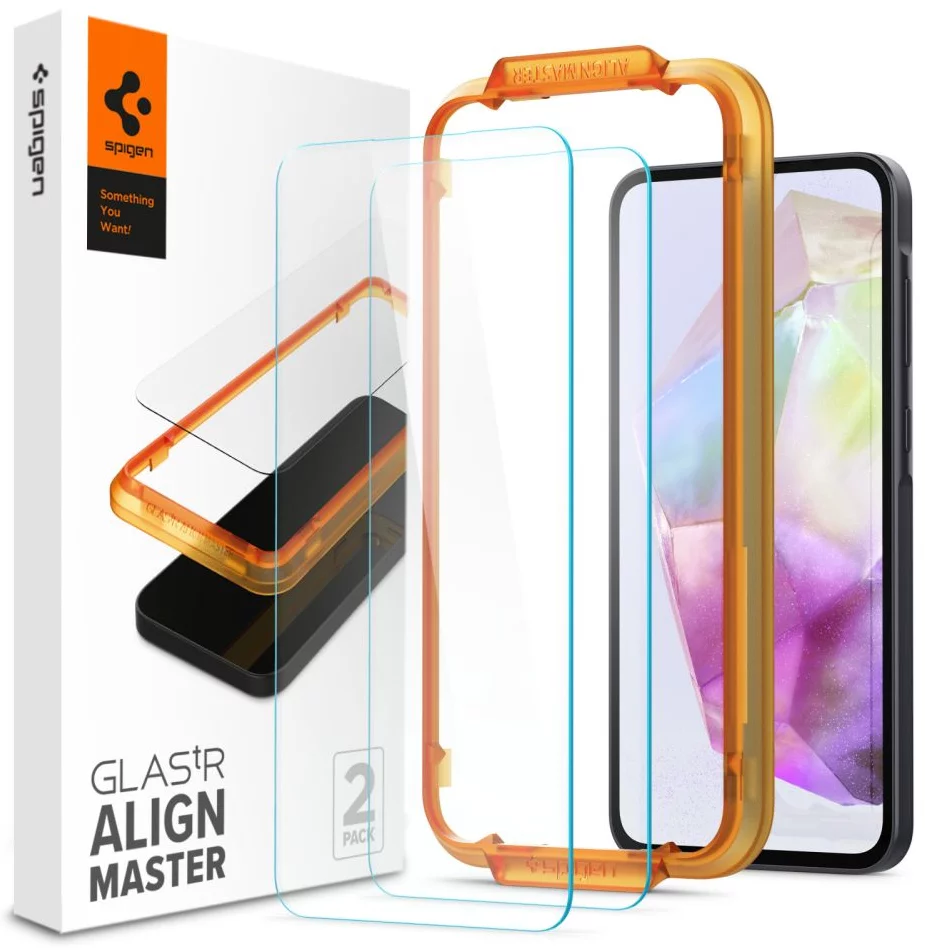 Ochranné sklo Spigen Glass tR AlignMaster 2 Pack -  Samsung Galaxy A35 (AGL07772)