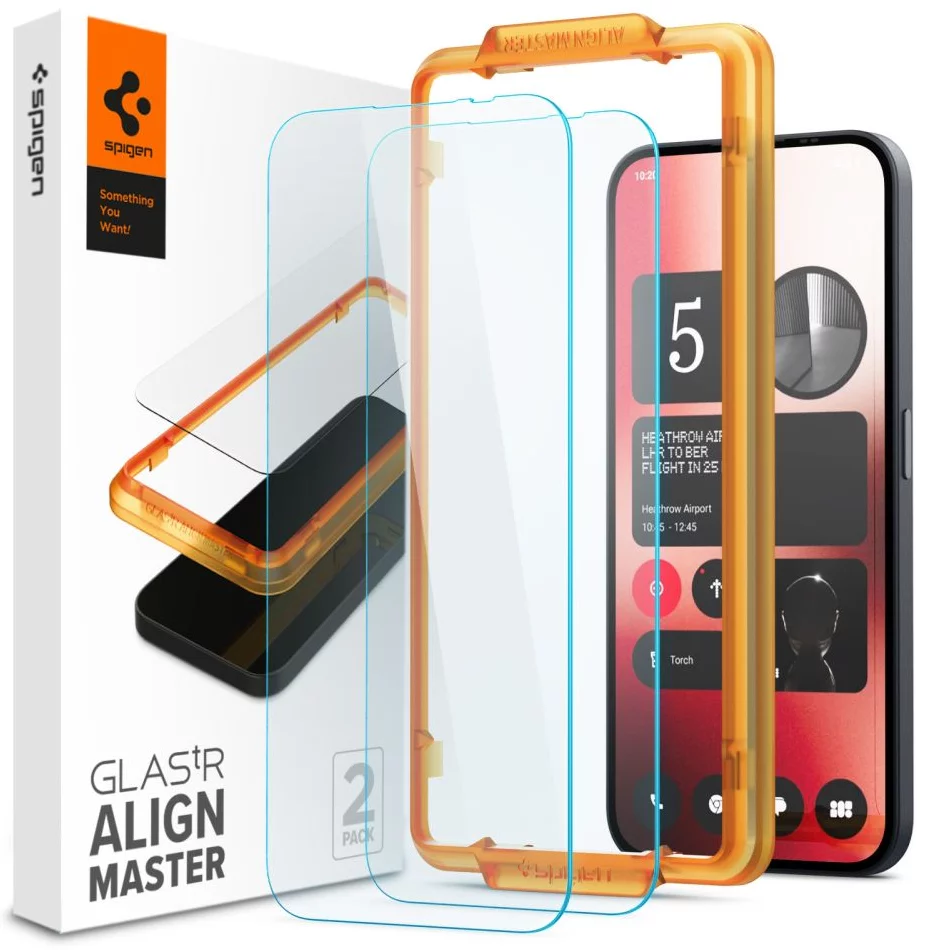 Ochranné sklo Spigen Glass tR AlignMaster 2 Pack - Nothing Phone (2a) (AGL07681)