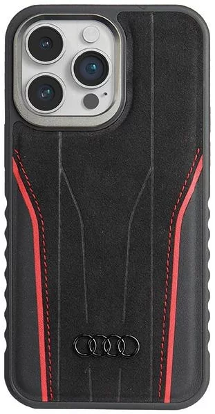 Levně Kryt Audi Genuine Leather MagSafe iPhone 14 Pro Max 6.7" black-red hardcase AU-TPUPCMIP14PM-R8/D3-RD (AU-TPUPCMIP14PM-R8/D3-RD)