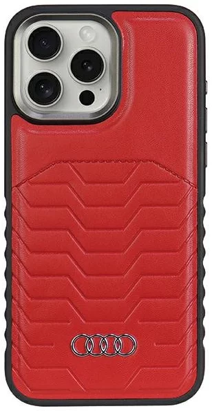 Levně Kryt Audi Synthetic Leather MagSafe iPhone 14 Pro 6.1" red hardcase AU-TPUPCMIP14P-GT/D3-RD (AU-TPUPCMIP14P-GT/D3-RD)