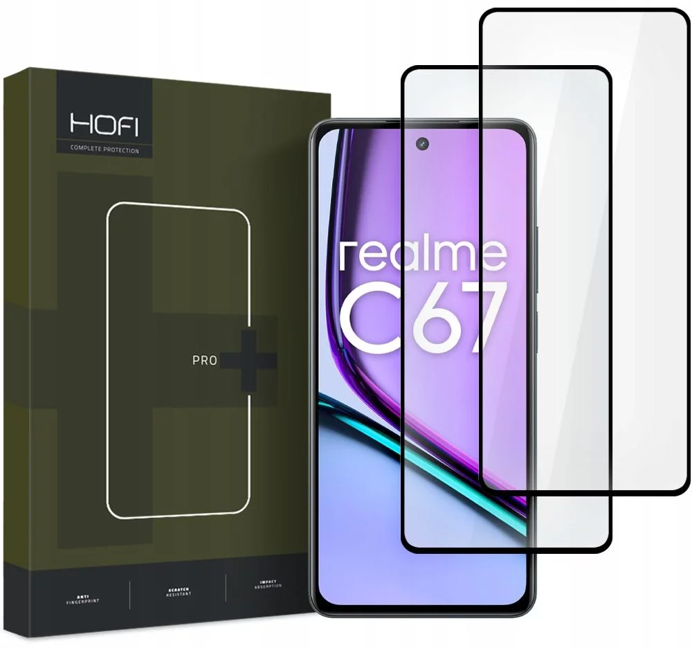 Ochranné sklo HOFI GLASS PRO+ 2-PACK REALME C67 4G / LTE BLACK (5906302308149)