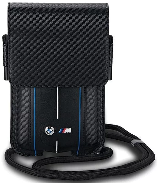 Levně BMW BMPSP15XMSCAKL Wallet Bag black Carbon Blue Stripes (BMPSP15XMSCAKL)