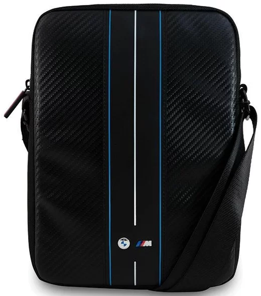 Levně BMW Handbag BMTB10COMSCAKL 10" black Carbon Blue Stripes (BMTB10COMSCAKL)