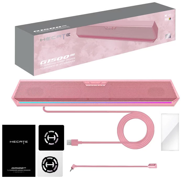 E-shop Reproduktor Edifier Gaming soundbar HECATE G1500 Bar (pink)