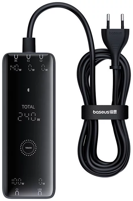 Charger Baseus Digital Charger GaN 3x USB-C USB DC, 240W