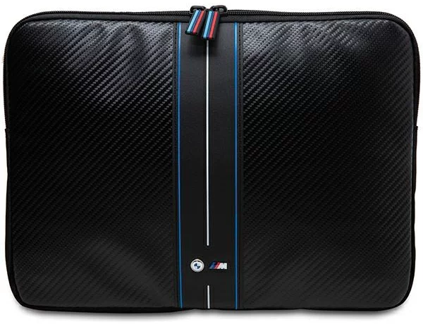 Levně BMW Sleeve BMCS14COMSCAKL 14" black Carbon Blue Stripes (BMCS14COMSCAKL)
