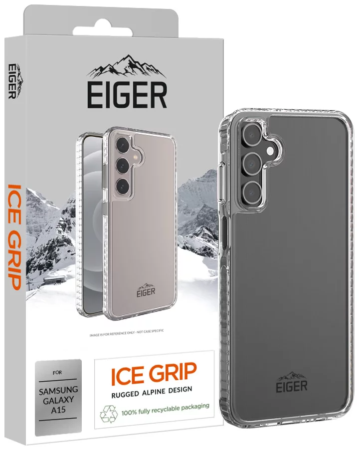 Kryt Eiger Ice Grip Case for Samsung A15 in Clear