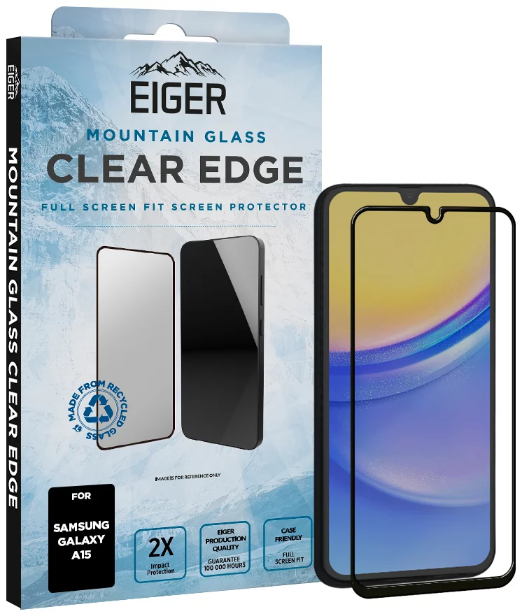 Ochranné sklo Eiger Mountain Glass CLEAR EDGE Screen Protector for Samsung A15