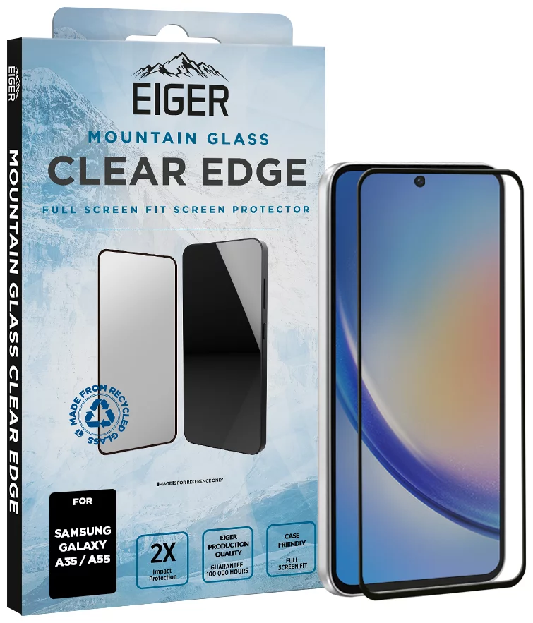 Ochranné sklo Eiger Mountain Glass CLEAR EDGE Screen Protector for Samsung A35 / A55