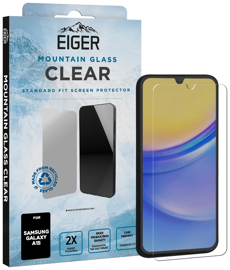 Ochranné sklo Eiger Mountain Glass CLEAR Screen Protector for Samsung A15