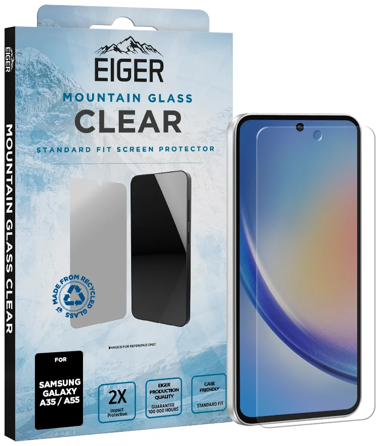 Ochranné sklo Eiger Mountain Glass CLEAR Screen Protector for Samsung A35 / A55