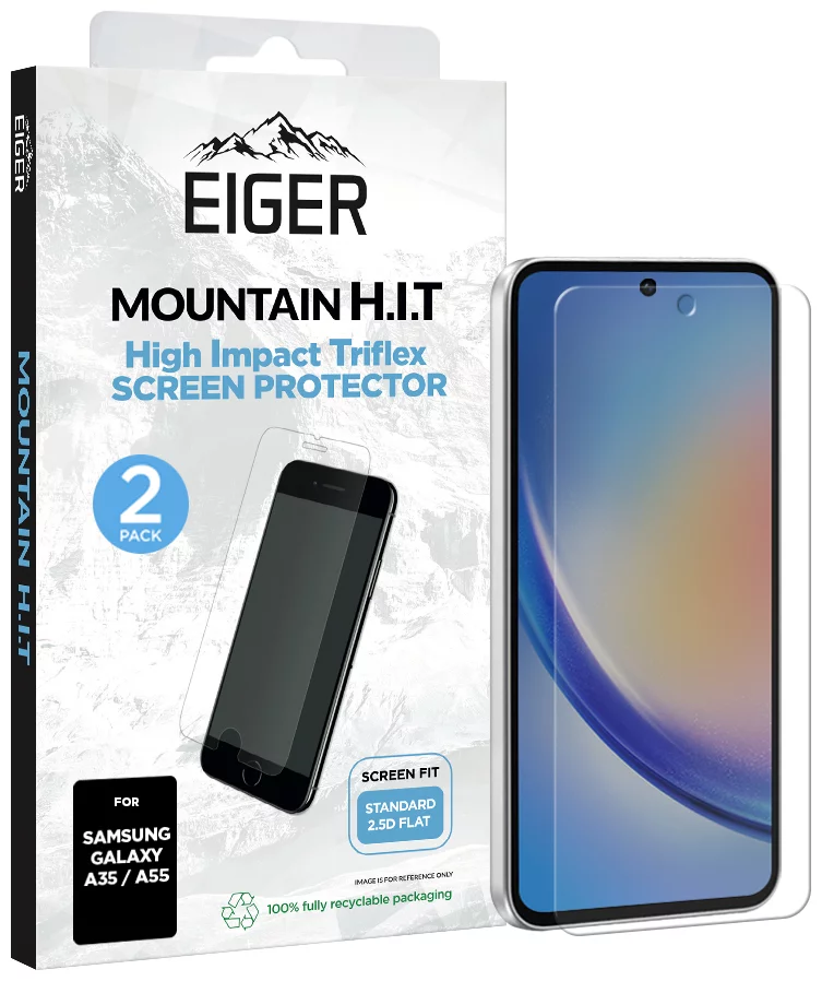 Ochranné sklo Eiger Mountain H.I.T Screen Protector (2 Pack) for Samsung A35 / A55