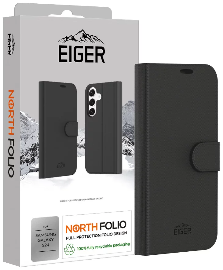 Pouzdro Eiger North Folio Case for Samsung S24 in Black