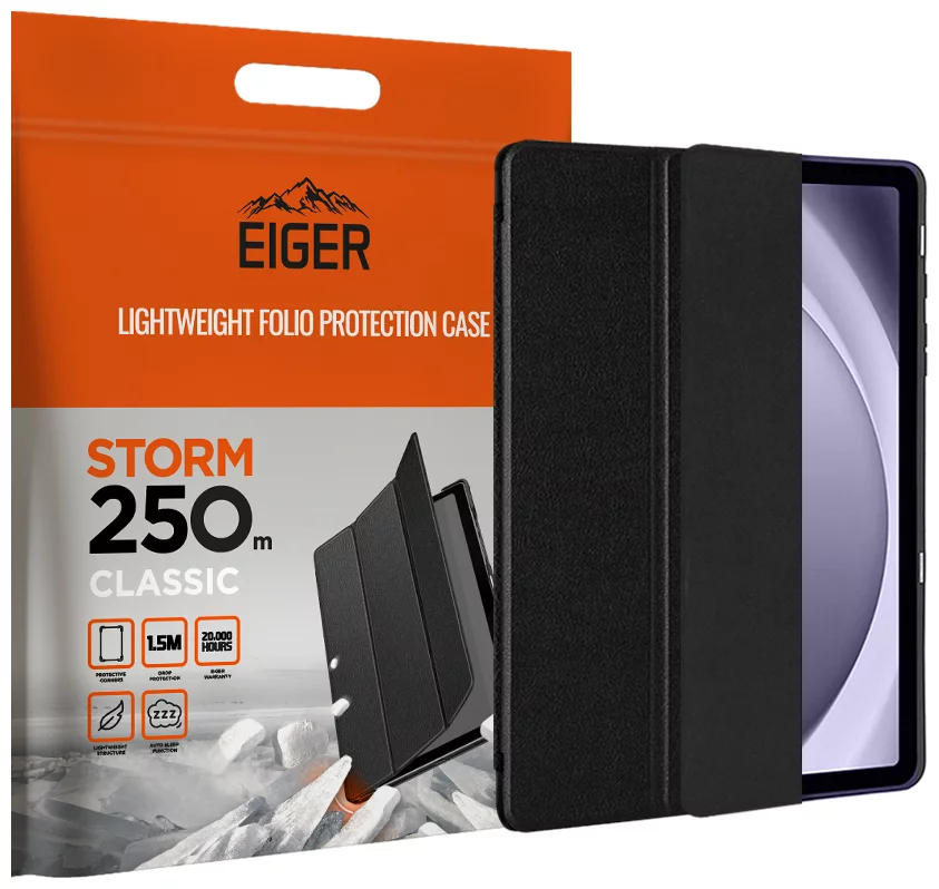 Levně Pouzdro Eiger Storm 250m Classic Case for Samsung Tab A9 8.7 in Black