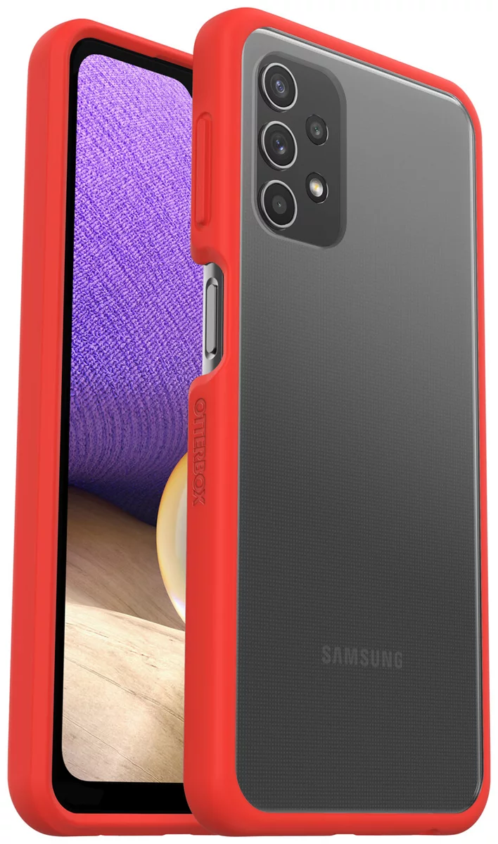 Levně Kryt OTTERBOX REACT SAMSUNG GALAXY A32 5G/POWER RED CLEAR/RED (77-82326)