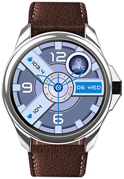 Levně Smart hodinky Smartwatch Blitzwolf BW-AT3 (brown leather)