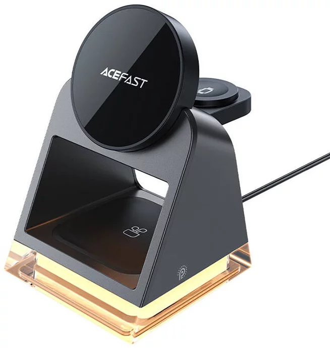 Levně Acefast Wireless charging holder 3in1 E17 (black)