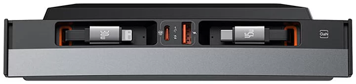 Levně Doplňkové příslušenství Baseus T-Space Hub with USB-C to Lightning Cable for Tesla (Black)