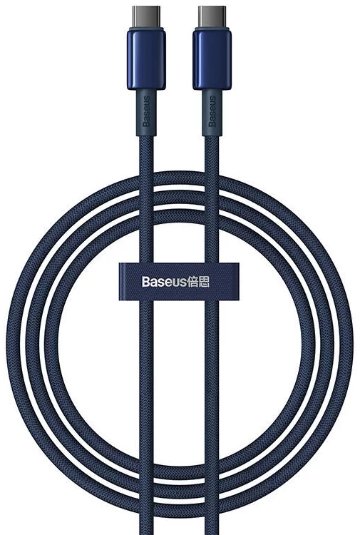 Kábel Baseus Tungsten Glod USB-C to USB-C cable, 100W, 1m (blue)