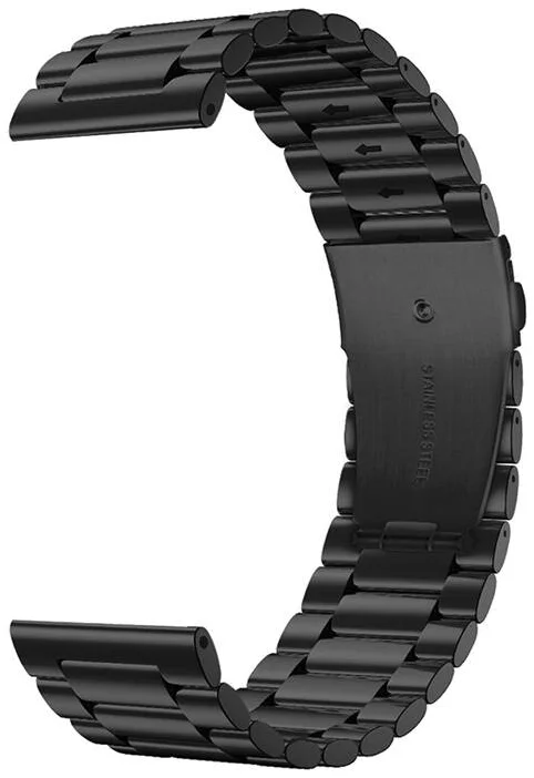 Levně Řemínek Colmi Smartwatch Strap, Stainless Steel, Black, 22mm
